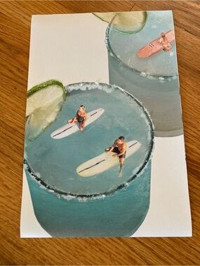 New canvas margarita surfers embroidered bead accents
